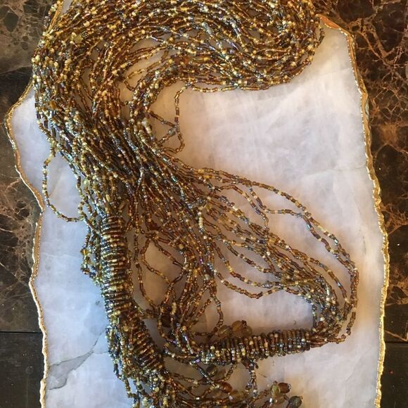 BEADED NECKLACE, Neck Tie or Sash! - Picture 1 of 11